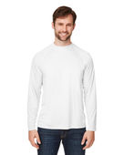 Core 365 Unisex Ultra Uvp Long-Sleeve Raglan T-Shirt CE110 WHITE Primary