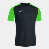 Joma Mens/Boys Academy IV Short Sleeve Tshirt 101968 BLACK-FLUOR GREEN Primary