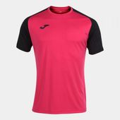 Joma Mens/Boys Academy IV Short Sleeve Tshirt 101968 FUCHSIA-BLACK Primary