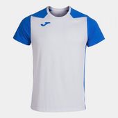 Joma Mens/Boys Record II Short Sleeve Tshirt 102223 WHITE-ROYAL Primary