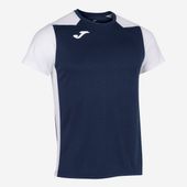 Joma Mens/Boys Record II Short Sleeve Tshirt 102223 NAVY BLUE-WHITE Primary