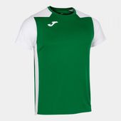 Joma Mens/Boys Record II Short Sleeve Tshirt 102223 GREEN-WHITE Primary