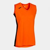 Joma Womens/Girls Cancha III Tshirt Sleeveless 901129 ORANGE-BLACK Primary
