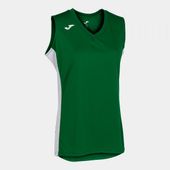 Joma Womens/Girls Cancha III Tshirt Sleeveless 901129 GREEN-WHITE Primary