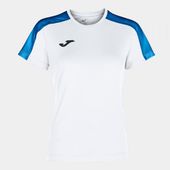 Joma Womens/Girls Academy Short Sleeve Tshirt 901141 WHITE-ROYAL Primary