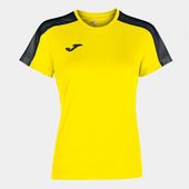 Joma Womens/Girls Academy Short Sleeve Tshirt 901141 YELLOW-BLACK Primary