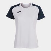 Joma Womens Academy IV Short Sleeve Tshirt 901335 WHITE-NAVY Primary