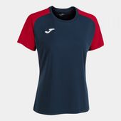 Joma Womens Academy IV Short Sleeve Tshirt 901335 NAVY-RED Primary
