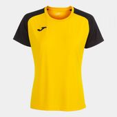 Joma Womens Academy IV Short Sleeve Tshirt 901335 YELLOW-BLACK Primary
