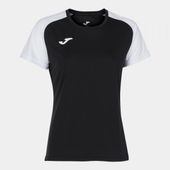 Joma Womens Academy IV Short Sleeve Tshirt 901335 BLACK-WHITE Primary