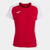 Joma Womens Academy IV Short Sleeve Tshirt 901335 RED-WHITE Primary