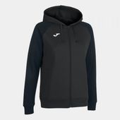 Joma Womens Academy IV Zip Up Hoodie 901336 ANTHRACITE-BLACK Primary