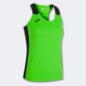 Joma Womens Record II Tank Top 901396 GREEN FLUOR-BLACK Primary