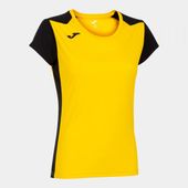 Joma Womens Record II Short Sleeve Tshirt 901398 YELLOW-BLACK Primary