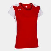 Joma Womens Record II Short Sleeve Tshirt 901398 RED-WHITE Primary