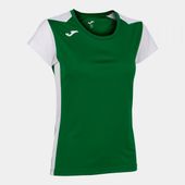 Joma Womens Record II Short Sleeve Tshirt 901398 GREEN-WHITE Primary