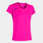 Joma Womens Record II Short Sleeve Tshirt 901400 FLUOR PINK Primary