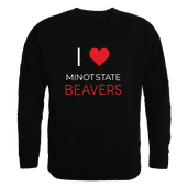 W Republic I Love Crewneck Minot State Beavers 552-467