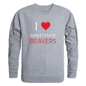 W Republic I Love Crewneck Minot State Beavers 552-467