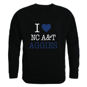 W Republic I Love Crewneck North Carolina A&T Aggies 552-470