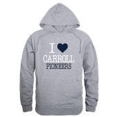 W Republic I Love Hoodie Carroll University Pioneers 553-508