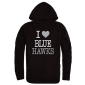 W Republic I Love Hoodie Dickinson State Blue Hawks 553-514