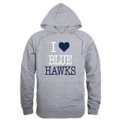 W Republic I Love Hoodie Dickinson State Blue Hawks 553-514