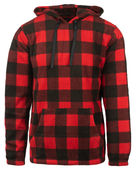 Burnside Unisex Pullover Hooded Polar Fleece B3500 RED/ BLACK Primary