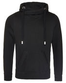 Just Hoods By Awdis Men's 80/20 Heavyweight Cross Over Neck Hooded Sweatshirt JHA021 JET BLACK Primary