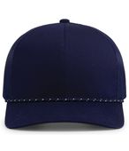 Pacific Headwear Trucker Snapback Braid Cap 104BR TRUE NAVY Primary