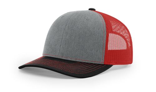 HEATHER GREY/RED/BLACK