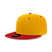 Decky 6 Panel High Profile Structured Acrylic/Polyester Snapback 6020 GOLD/CARDINAL Primary