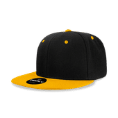 Decky 6 Panel High Profile Structured Acrylic/Polyester Snapback 6020 BLACK/GOLD Primary