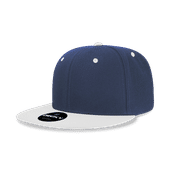 Decky 6 Panel High Profile Structured Acrylic/Polyester Snapback 6020 NAVY/WHITE Primary