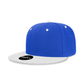 Decky 6 Panel High Profile Structured Acrylic/Polyester Snapback 6020 ROYAL/WHITE Primary
