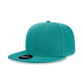 Decky 6 Panel High Profile Structured Acrylic/Polyester Snapback 6020 TEAL Primary