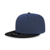 Decky 6 Panel High Profile Structured Acrylic/Polyester Snapback 6020 NAVY/BLACK Primary