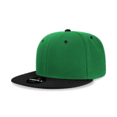 Decky 6 Panel High Profile Structured Acrylic/Polyester Snapback 6020 KELLY/BLACK Primary