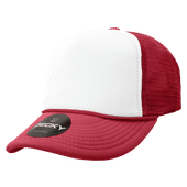 Decky 5 Panel Mid Profile Structured Foam Trucker 6025 CAR/WHT/CAR Primary