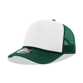Decky 5 Panel Mid Profile Structured Foam Trucker 6025 FOR/WHT/FOR Primary