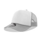 Decky 5 Panel Mid Profile Structured Foam Trucker 6025 GRY/WHT/GRY Primary