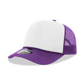 Decky 5 Panel Mid Profile Structured Foam Trucker 6025 PUR/WHT/PUR Primary