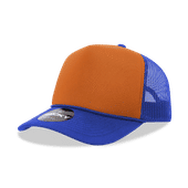 Decky 5 Panel Mid Profile Structured Foam Trucker 6025 RYL/ORN/RYL Primary