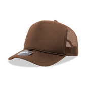 Decky 5 Panel Mid Profile Structured Foam Trucker 6025 BROWN Primary