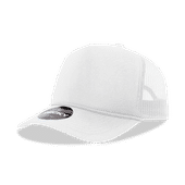 Decky 5 Panel Mid Profile Structured Foam Trucker 6025 WHITE Primary