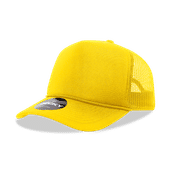 Decky 5 Panel Mid Profile Structured Foam Trucker 6025 YELLOW Primary