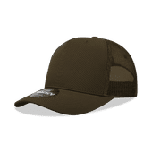 Decky 5 Panel Mid Profile Structured Cotton/Poly Blend Trucker 6030