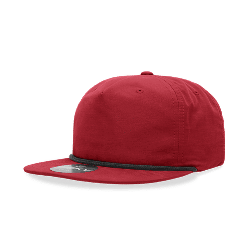 Decky 5-Panel High Profile Relaxed Cotton Blend Rope Hat - Style 6032 For Men