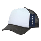 Decky Youth 5 Panel Mid Profile Structured Foam Trucker 7010 CHARCOAL/WHITE/CHARCOAL Primary