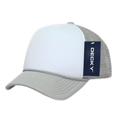 Decky Youth 5 Panel Mid Profile Structured Foam Trucker 7010 GREY/WHITE/GREY Primary